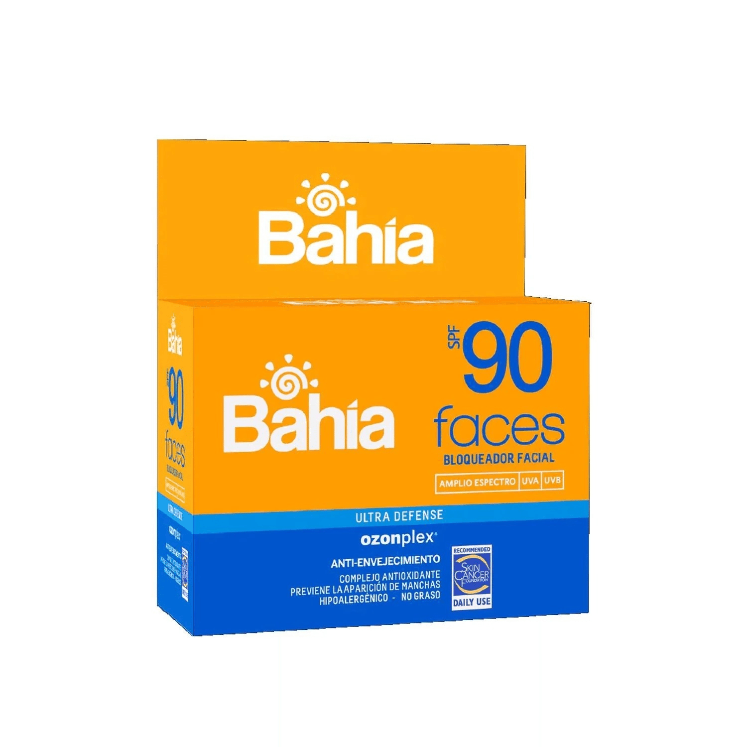 BLOQUEADOR SOLAR 90 SPF FACES BAHIA DISP 20 SACHETS X 10 GRS