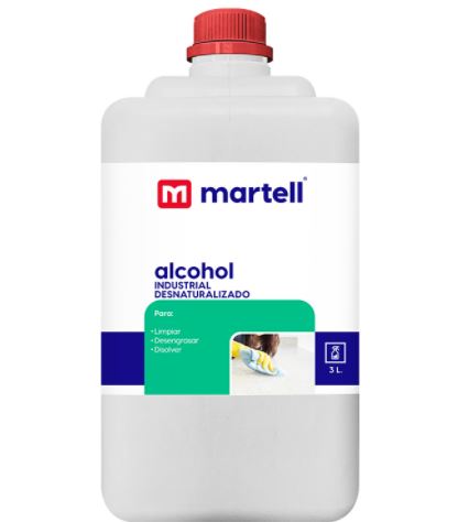 ALCOHOL INDUSTRIAL 94° MARTELL GAL X 3 LTS